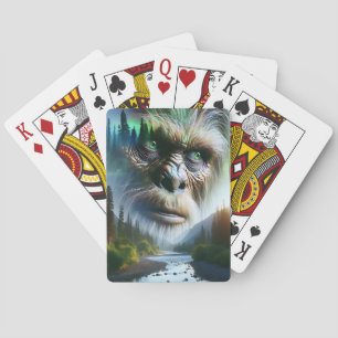 Bigfoot, Mountains, Fluss und Wald Spielkarten