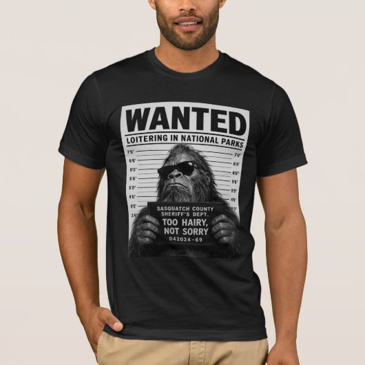 Bigfoot-Mugshot T-Shirt (Vorderseite)