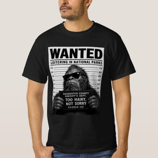 Bigfoot-Mugshot T-Shirt (Vorderseite)