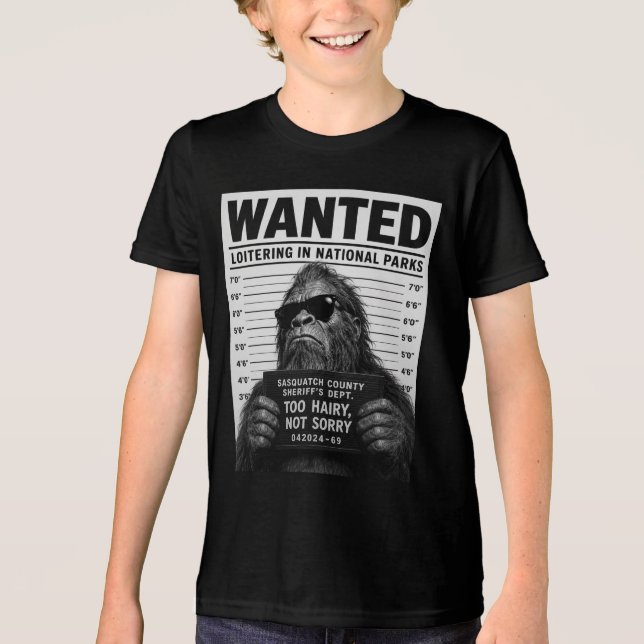 Bigfoot-Mugshot Tri-Blend Shirt (Vorderseite)