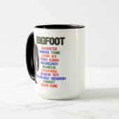 Bigfoot-Namen Tasse (Vorderseite Links)