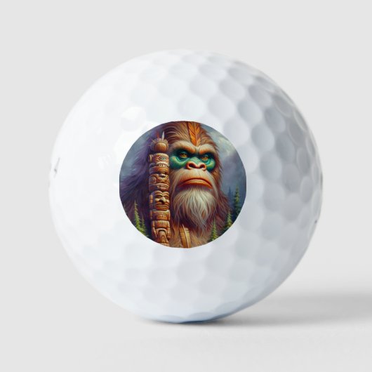 Bigfoot Native American Totem Golfball (Vorderseite)