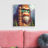 Bigfoot Native American Totem Leinwanddruck (Insitu (Wohnzimmer))