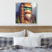 Bigfoot Native American Totem Leinwanddruck (Insitu (Schlafzimmer))