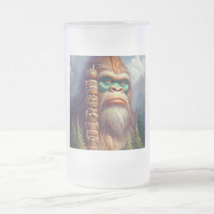 Bigfoot Native American Totem Mattglas Bierglas
