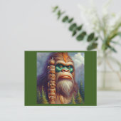 Bigfoot Native American Totem Postkarte (Stehend Vorderseite)