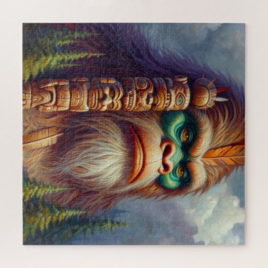 Bigfoot Native American Totem Puzzle (Horizontal)