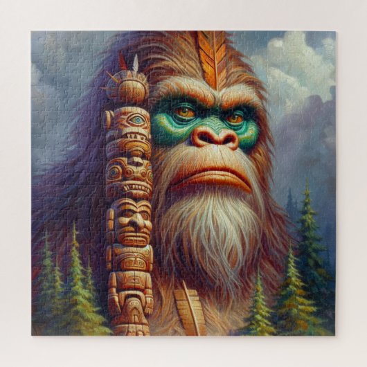 Bigfoot Native American Totem Puzzle (Vertikal)