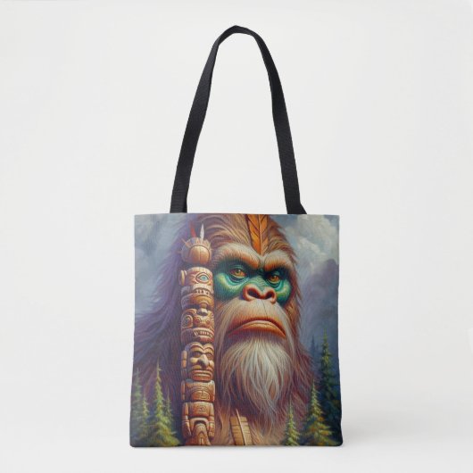 Bigfoot Native American Totem Tasche (Vorderseite)