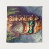 Bigfoot Native American Totem Wandteppich (Vorderseite (Horizontal))