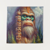 Bigfoot Native American Totem Wandteppich (Vorderseite)