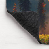 Bigfoot Night Woods Stars Moon Mousepad (Ecke)