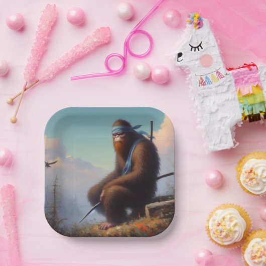 Bigfoot Ninja Pappteller (Party)