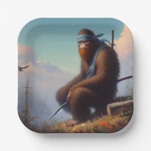 Bigfoot Ninja Pappteller