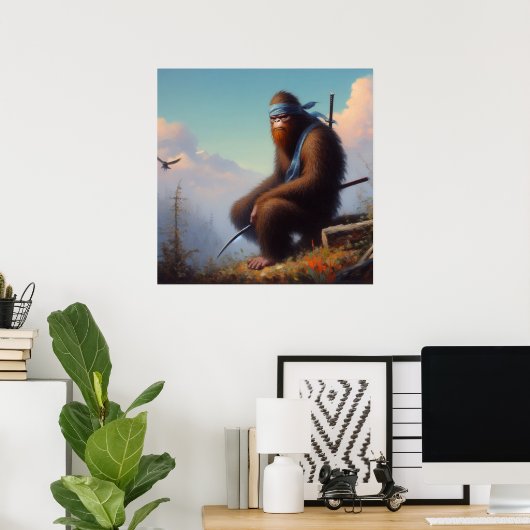 Bigfoot Ninja Poster (Heimbüro)