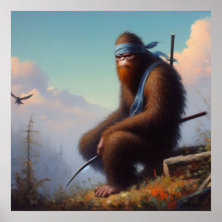 Bigfoot Ninja Poster