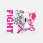 Bigfoot Nk Ribbon Fight Breast Cancer Awareness Me Fleecedecke (Vorderseite (Horizontal))
