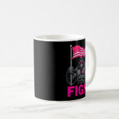 Bigfoot Nk Ribbon Fight Breast Cancer Awareness Me Kaffeetasse (VorderseiteRechts)
