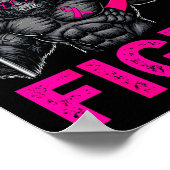 Bigfoot Nk Ribbon Fight Breast Cancer Awareness Me Poster (Ecke)