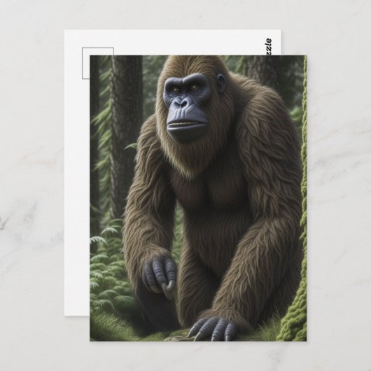 Bigfoot oder Sasquatch Behaltend in Touch Postkarte (Vorne/Hinten)
