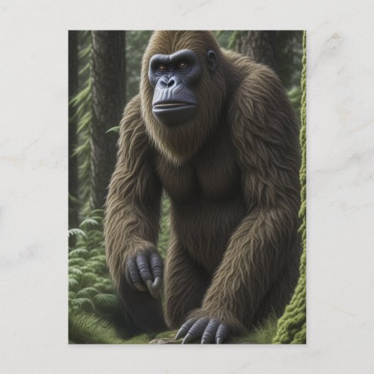 Bigfoot oder Sasquatch Behaltend in Touch Postkarte (Vorderseite)