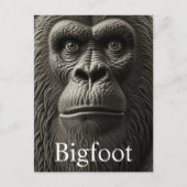 Bigfoot oder Sasquatch Nahaufnahme Gesicht Postkarte (Vorderseite)