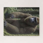 Bigfoot oder Sasquatch Squatting by a Tree Puzzle (Horizontal)