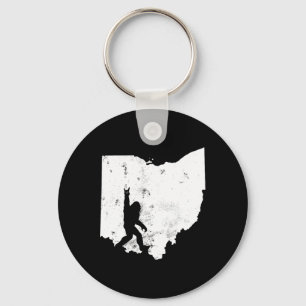 Bigfoot Ohio Staat Map Sasquatch Men Women Gift Schlüsselanhänger