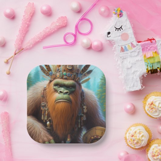 Bigfoot Öko Warrior Pappteller (Party)