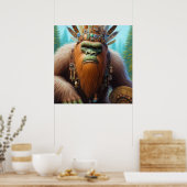 Bigfoot Öko Warrior Poster (Küche)
