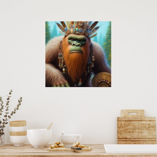 Bigfoot Öko Warrior Poster (Küche)