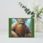 Bigfoot Öko Warrior Postkarte (Stehend Vorderseite)