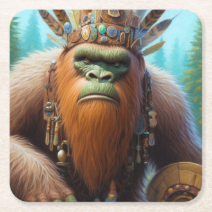 Bigfoot Öko Warrior Rechteckiger Pappuntersetzer