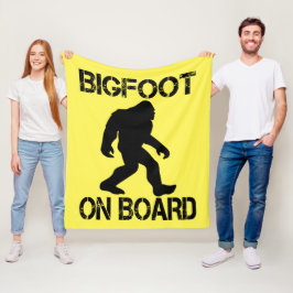 Bigfoot on Board - Funny Bigfoot Fleecedecke