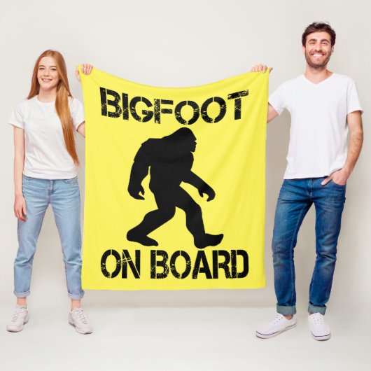 Bigfoot on Board - Funny Bigfoot Fleecedecke (Beispiel)