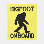 Bigfoot on Board - Funny Bigfoot Fleecedecke (Vorderseite)