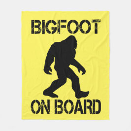 Bigfoot on Board - Funny Bigfoot Fleecedecke