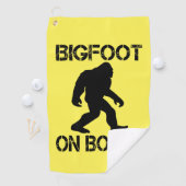 Bigfoot on Board - Funny Bigfoot Golfhandtuch (Insitu)