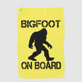 Bigfoot on Board - Funny Bigfoot Golfhandtuch