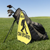 Bigfoot on Board - Funny Bigfoot Golfhandtuch (Gras)