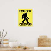 Bigfoot on Board - Funny Bigfoot Poster (Küche)