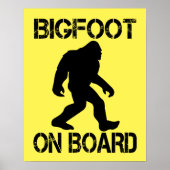Bigfoot on Board - Funny Bigfoot Poster (Vorne)