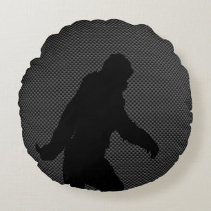 Bigfoot on Carbon Fiber Print Rundes Kissen