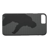 Bigfoot on Carbon Fibre Print Case-Mate iPhone Hülle (Rückseite (Horizontal))