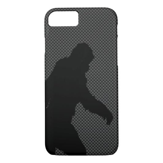 Bigfoot on Carbon Fibre Print Case-Mate iPhone Hülle (Rückseite)