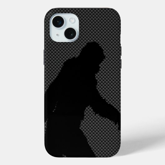 Bigfoot on Carbon Fibre Print Case-Mate iPhone Hülle (Rückseite)