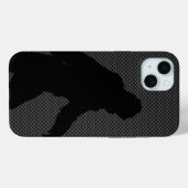 Bigfoot on Carbon Fibre Print Case-Mate iPhone Hülle (Rückseite (Horizontal))
