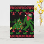 Bigfoot on knit background karte (Gelbe Blume)