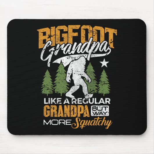 Bigfoot Opa Großvater Sasquatch Yeti Camping Mousepad (Vorne)