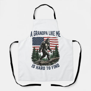 Bigfoot Opa Vintage Amerikanisches Flagge Shirt De Schürze